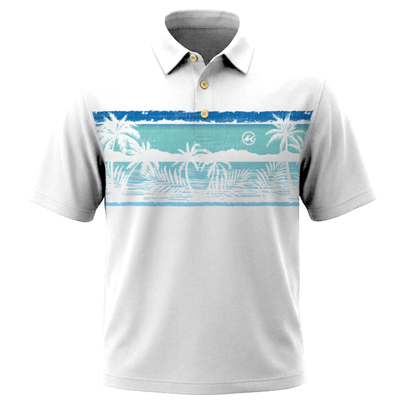 Men's Coastal Polo Rustic Sunset Band