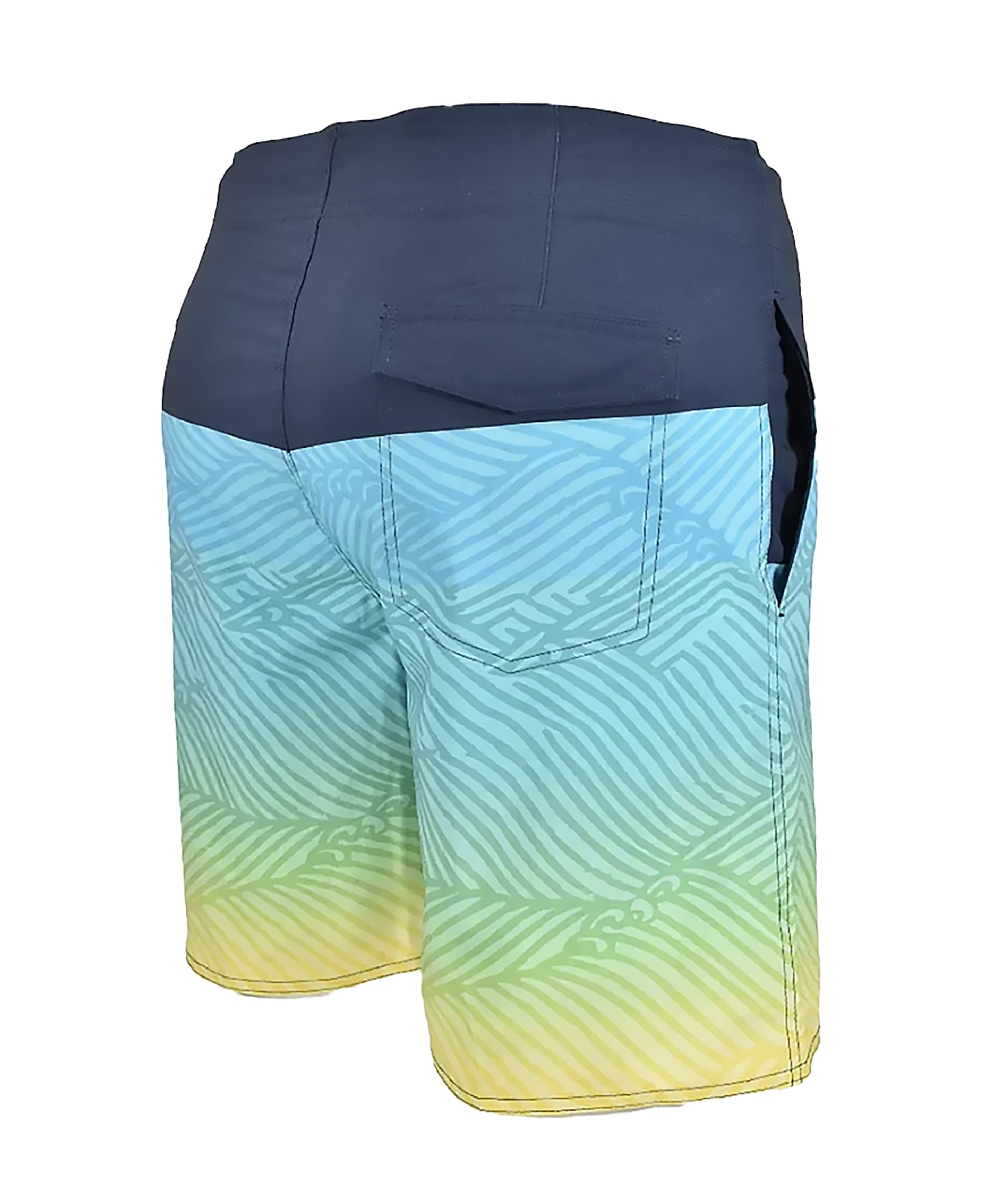 Island Drift Board Shorts Ombre Abstract Wave