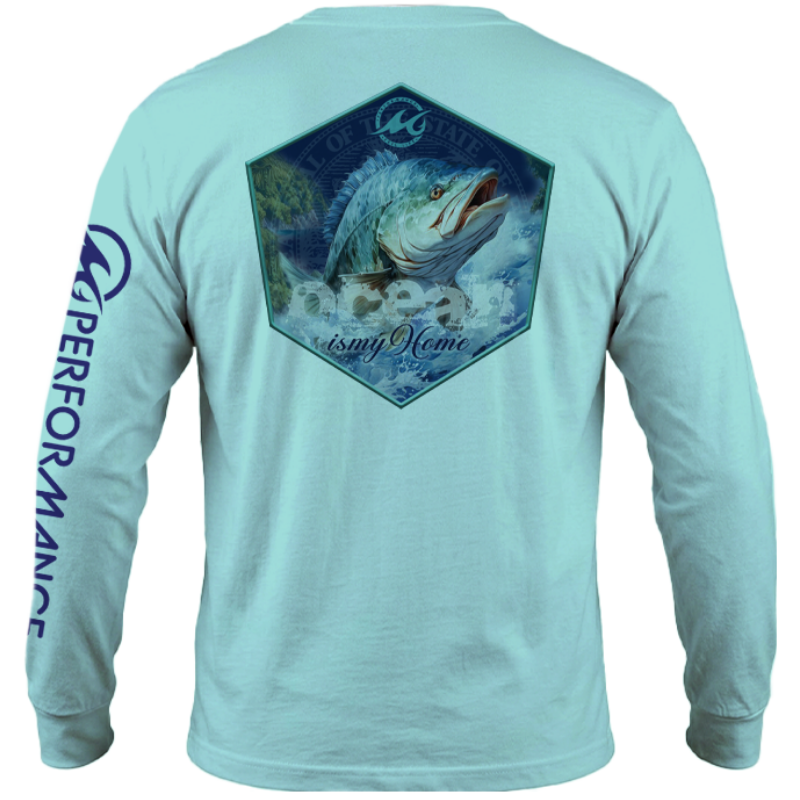 Men's SoWal Sun Jersey Ocean Bass Long Sleeve