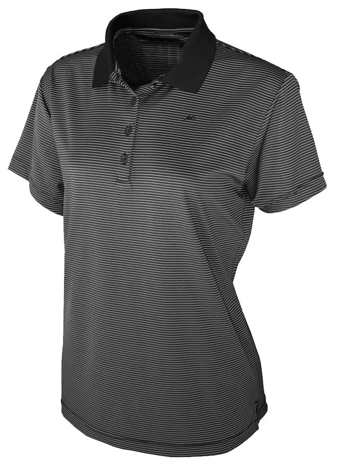 Ladies Micro Striped Performance Polo - Mojo Sportswear Company