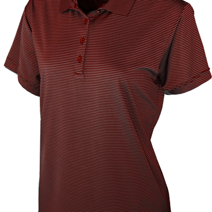 Ladies Micro Striped Performance Polo - Mojo Sportswear Company