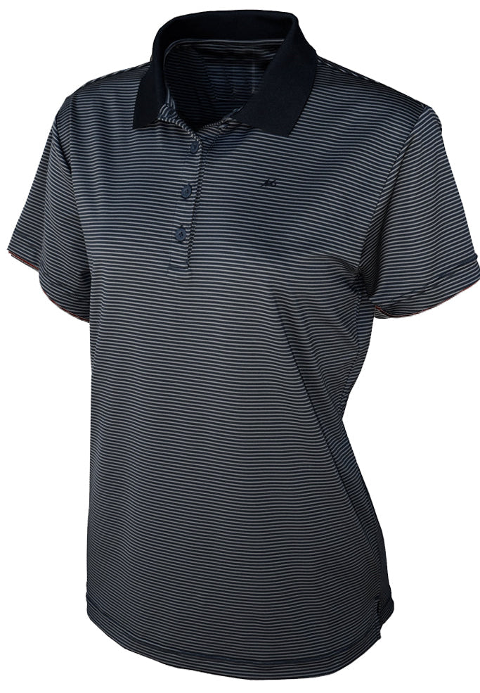 Ladies Micro Striped Performance Polo - Mojo Sportswear Company