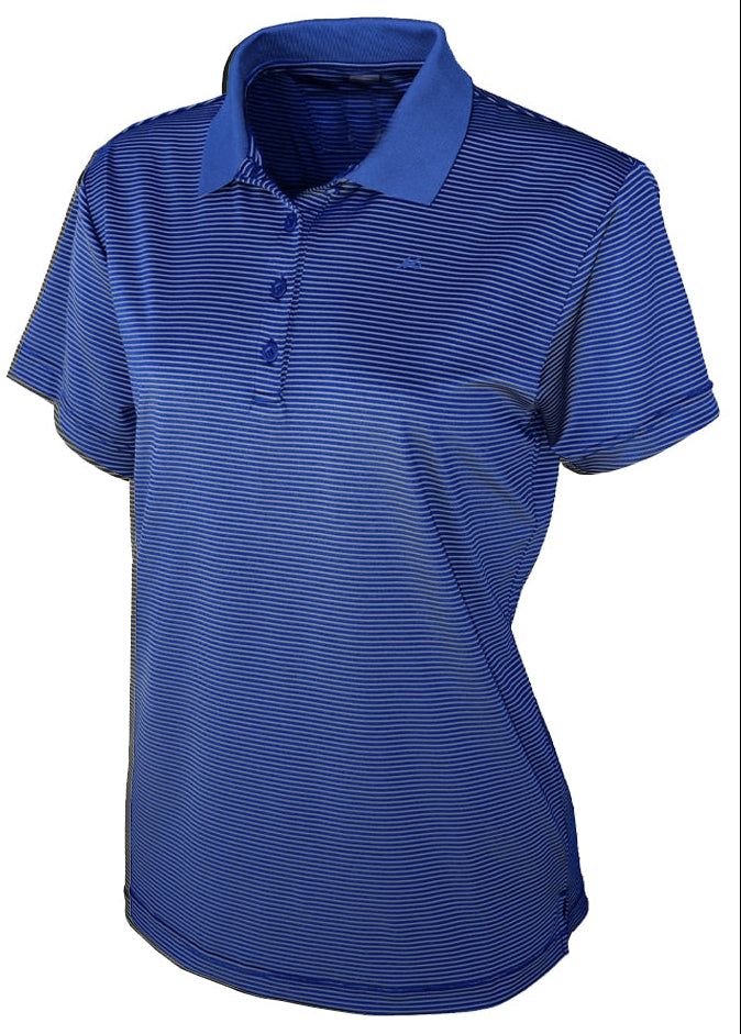 Ladies Micro Striped Performance Polo - Mojo Sportswear Company