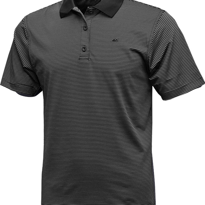 MSC Men's Micro Striped Performance Polo - Mojo Sportswear Company