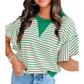 Sail-Away-Stripes Women's Ruffle Sleeve Top