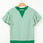 Sail-Away-Stripes Women's Ruffle Sleeve Top