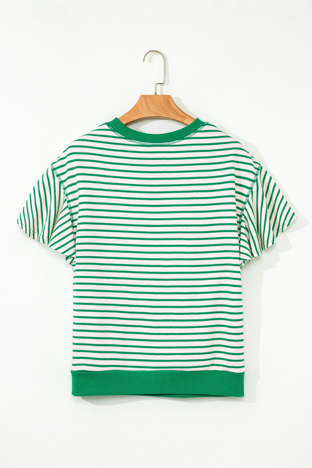 Sail-Away-Stripes Women's Ruffle Sleeve Top