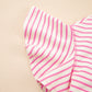 Sail-Away-Stripes Women's Ruffle Sleeve Top