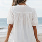 Luna Lace Women's Embroidered Puff Sleeves Blouse